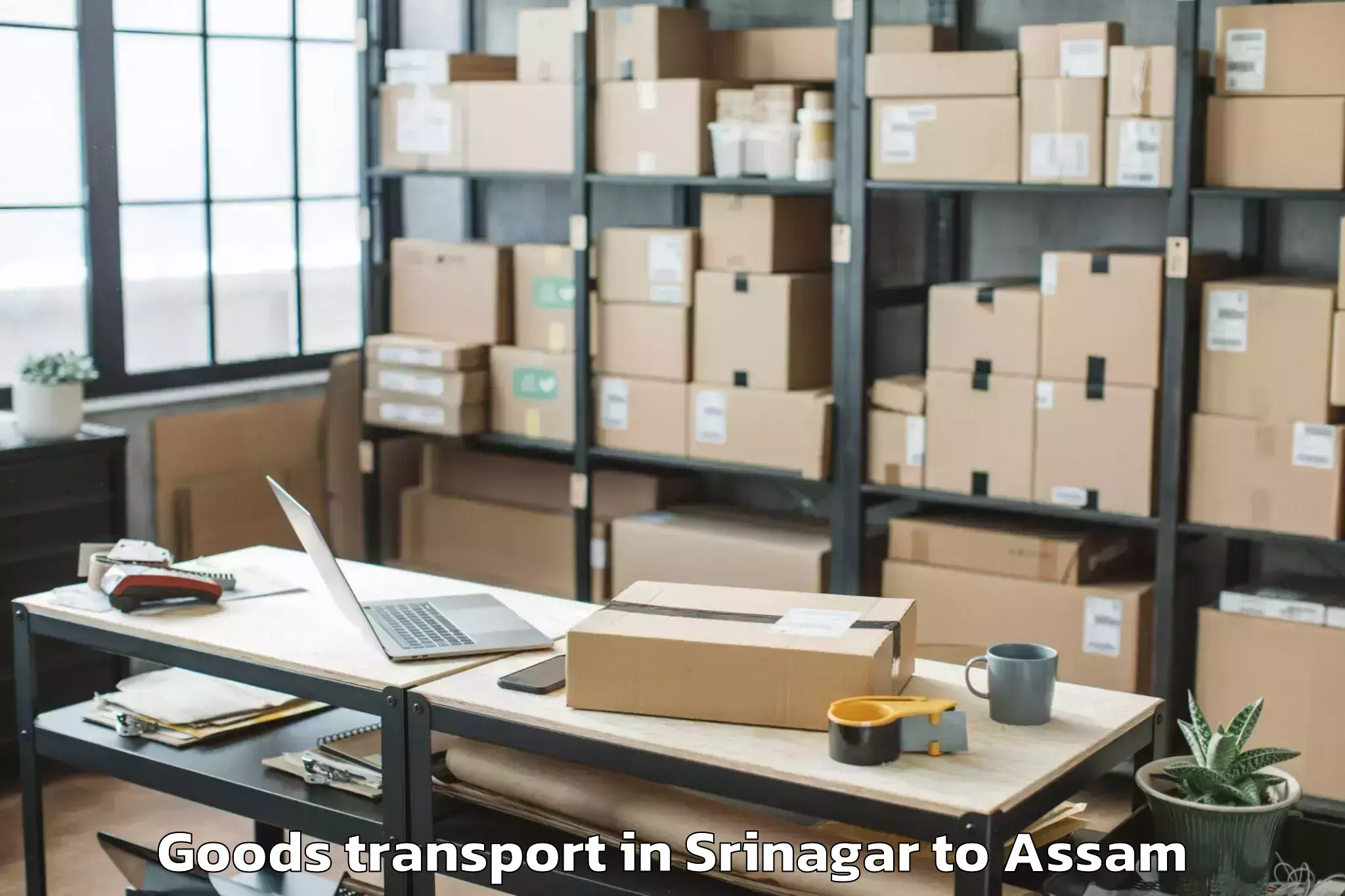 Book Srinagar to Howraghat Goods Transport Online